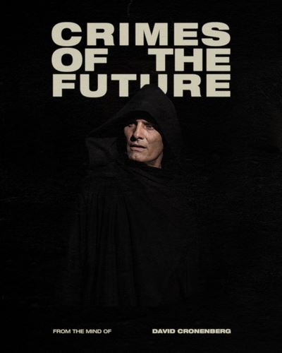 Леа Сейду, Кристен Стюарт и Вигго Мортенсен на постерах фильма "Преступления будущего"